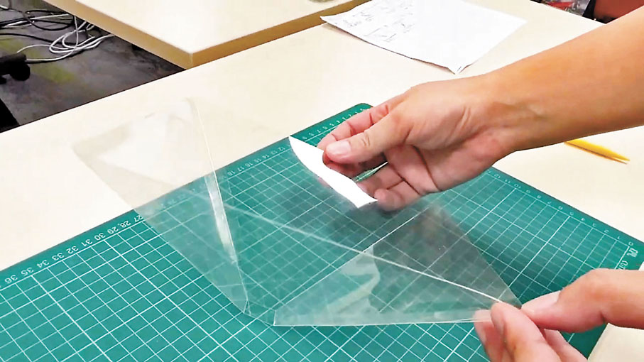 ◆製作全息投影器。 中國文化研究院截圖