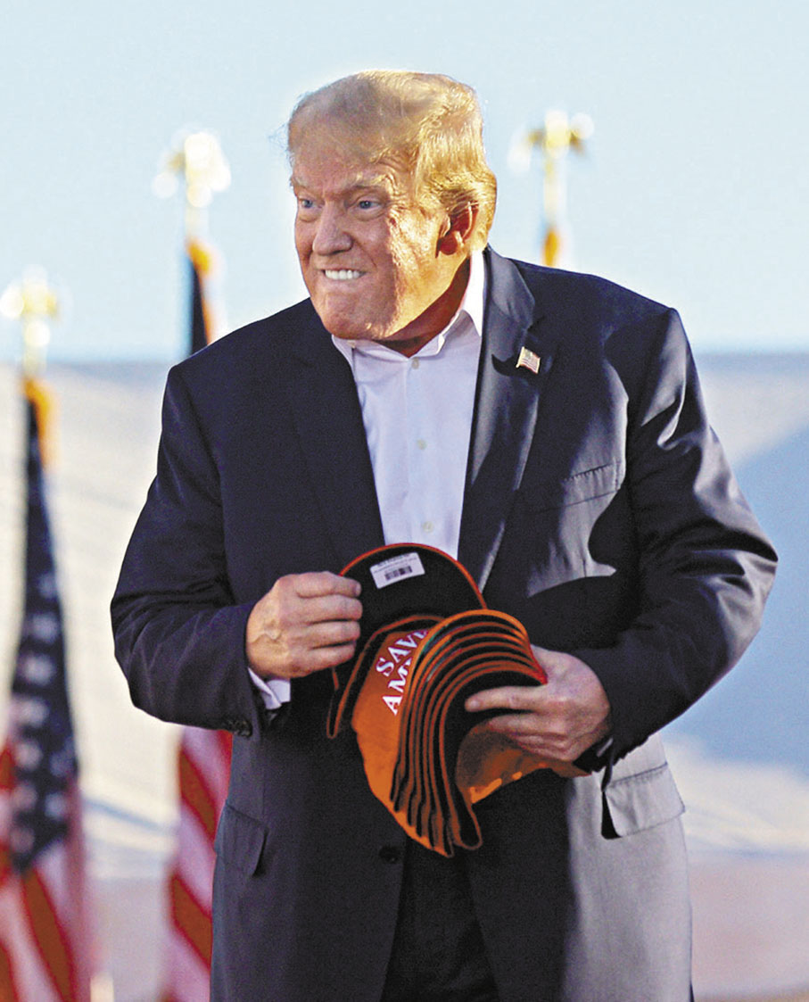 ◆ 特朗普預料將不斷拖延法律程序。圖為他9日出席中期選舉造勢集會。 路透社