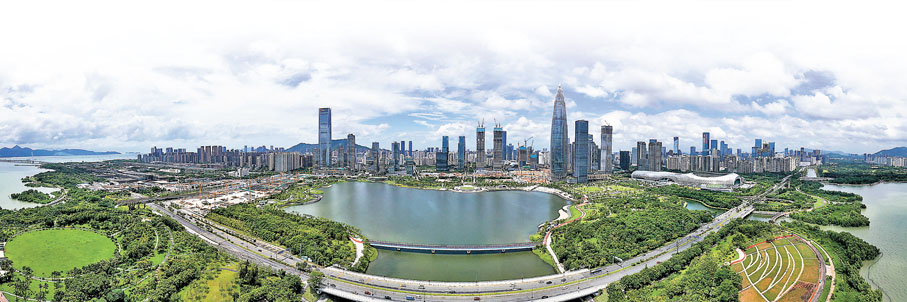 ◆中共二十大將對全面建成社會主義現代化強國兩步走戰略安排進行宏觀展望。圖為深圳市南山區。 資料圖片