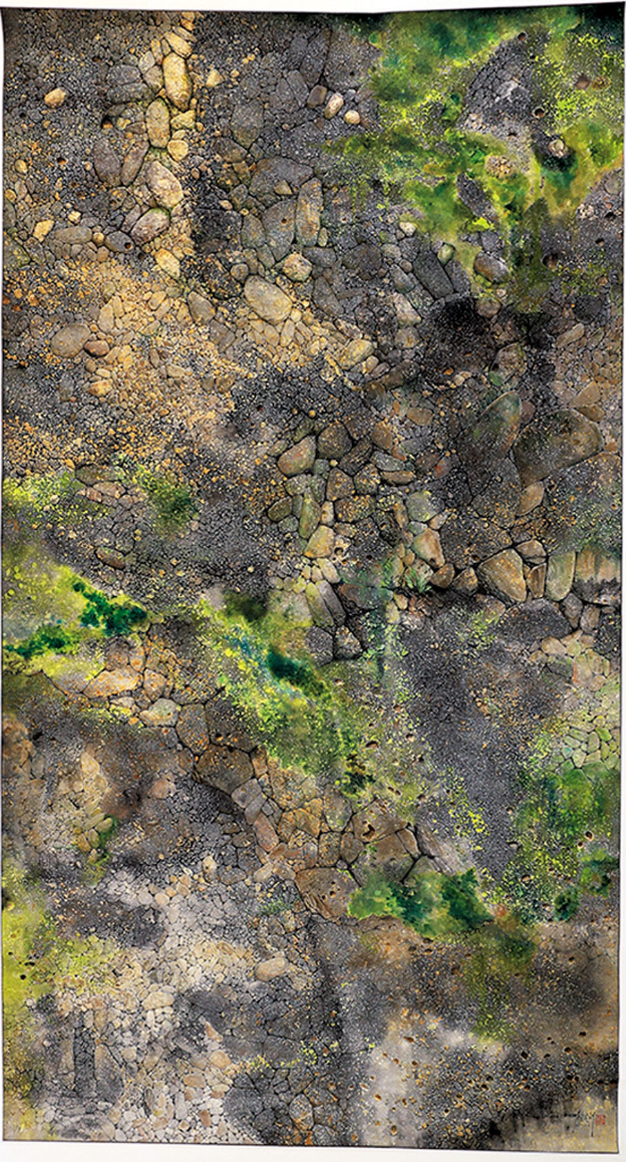 ◆《天長地久》，水墨宣紙，176cm x 98cm