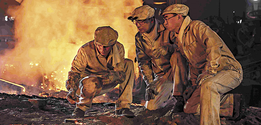 ◆趙鐵池為煉出新中國第一爐鋼水無私奉獻。