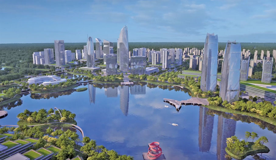 ◆ 運河新城心湖片區效果圖