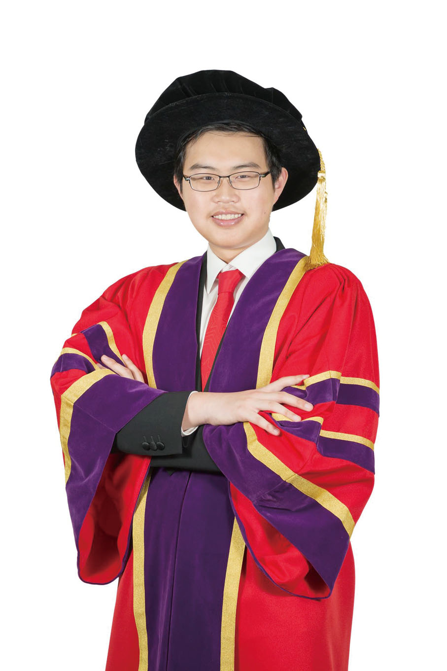 ◆莊皓麟獲林肯大學工商管理頒授博士榮譽。