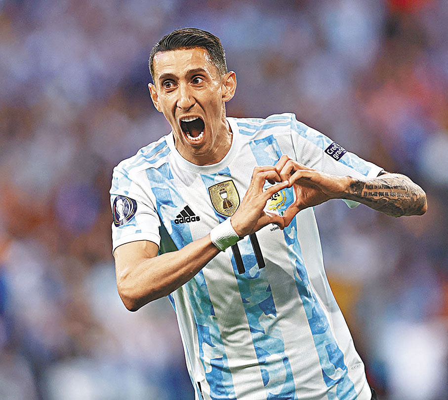 ◆迪馬利亞期盼能夠趕及傷癒並恢復狀態出戰世盃。   路透社