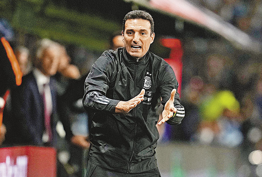 ◆史卡朗尼帶領阿根廷隊創下連續35場的不敗紀錄。  美聯社