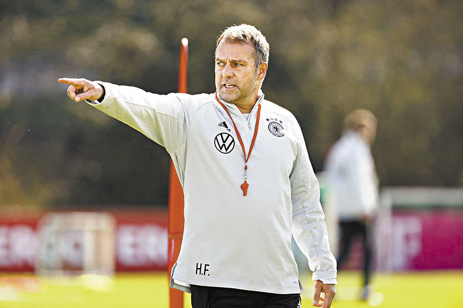 ◆費歷克首次帶領德國隊出戰國際大賽。  路透社