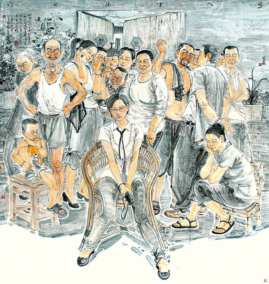 ◆張永海作品《步入虛掩的門》（180X185cm)