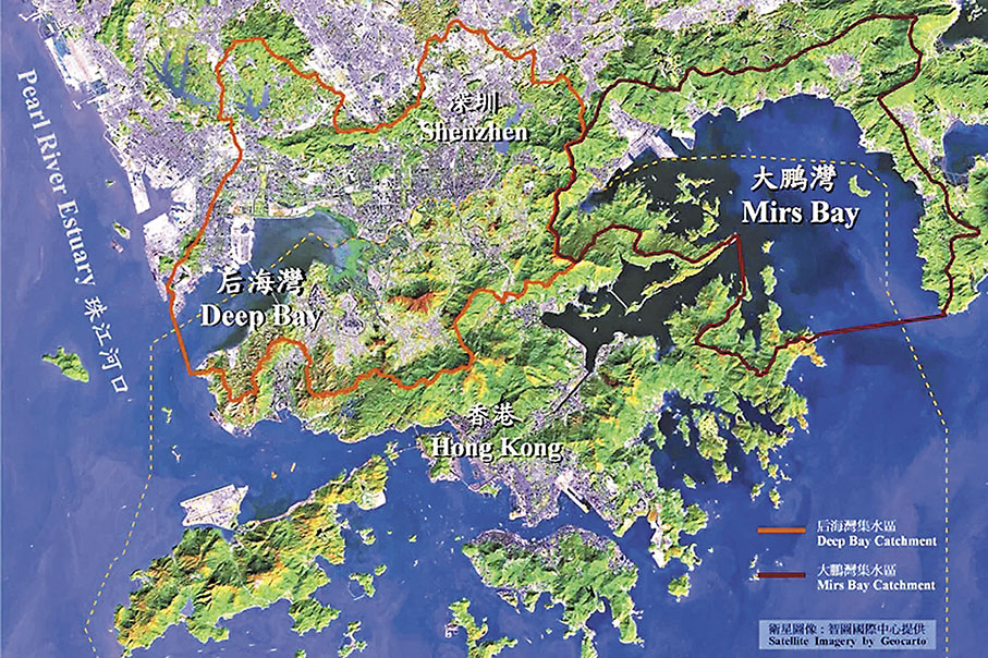 ◆大名鼎鼎的深圳灣，在香港出版的地圖上仍被標註為「后海灣」。 作者供圖