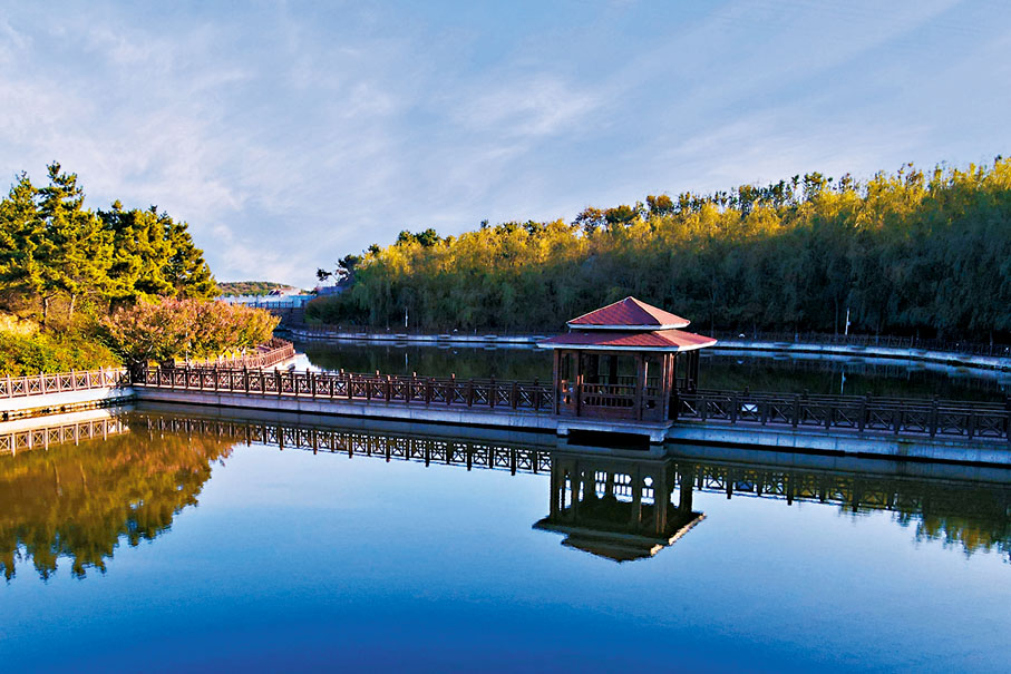 ◆櫻花湖畔水天一色