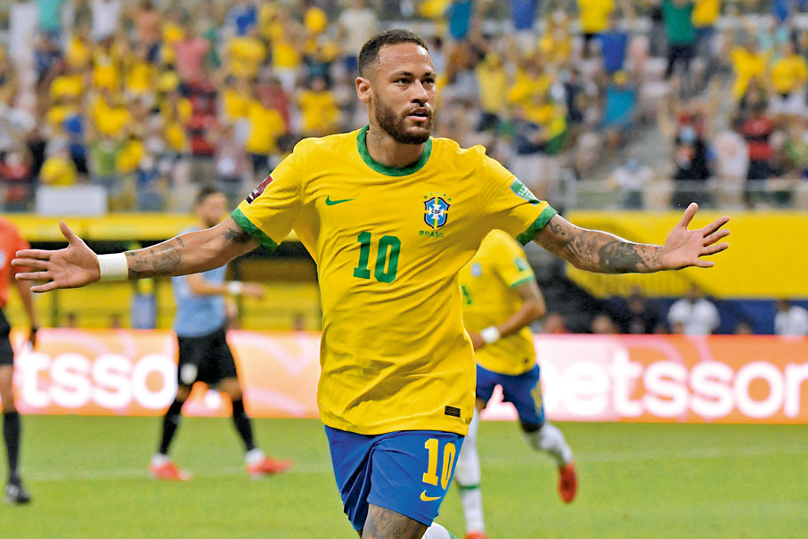 ◆作為巴西隊的領軍人物，尼馬本賽季在球會以及國家隊的正式比賽，暫時合共取得18個入球和10記助攻，狀態上佳。 法新社