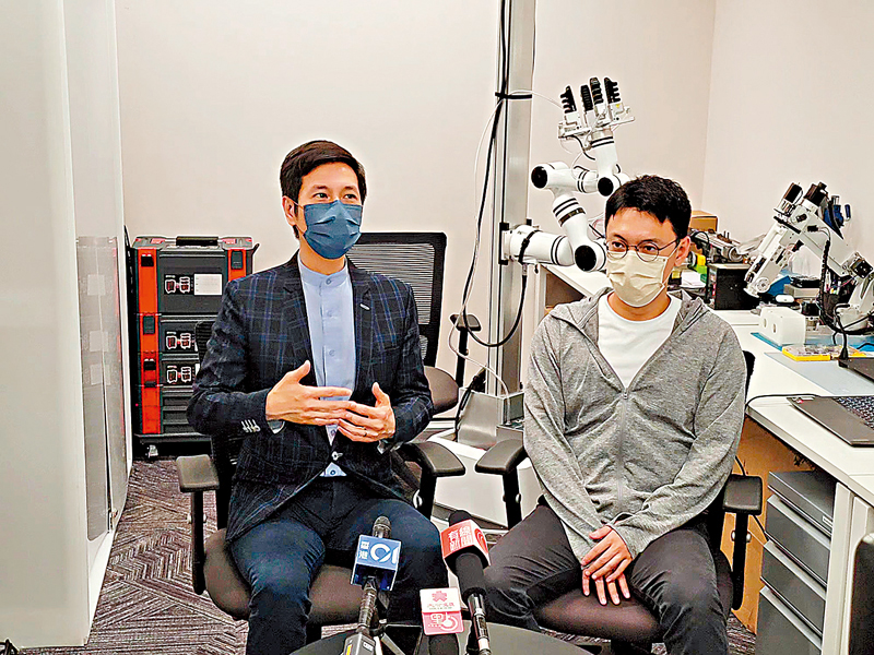 ◆郝小添（右）與吳傑莊。大公文匯全媒體記者  攝