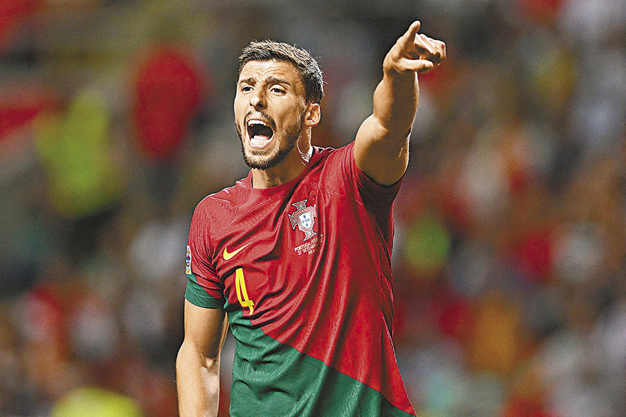 ◆魯賓戴亞斯近年在曼城表現穩定，更曾奪得英格蘭足球先生殊榮，這位世界一線中堅如能踢出水準，對穩定葡萄牙防線有甚大幫助。  法新社