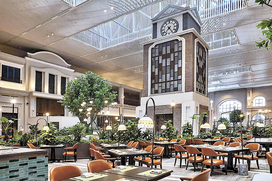 ◆豪華氣派的酒店大堂　香港文匯報記者姚進  攝