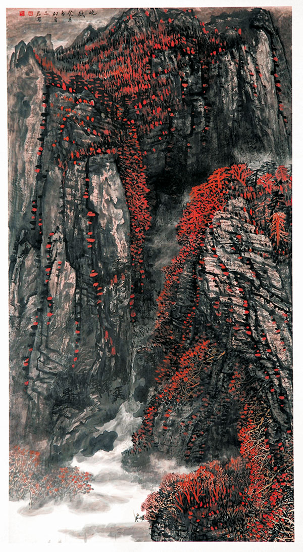 ◆張志君山水作品《曉秋》