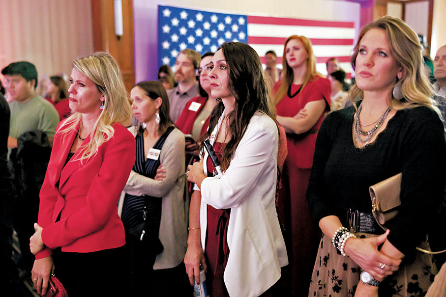 ◆共和黨預期的「紅潮」未有出現。 美聯社