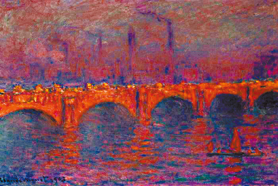 ◆ 莫奈的《滑鐵盧橋，彩雲遮日》