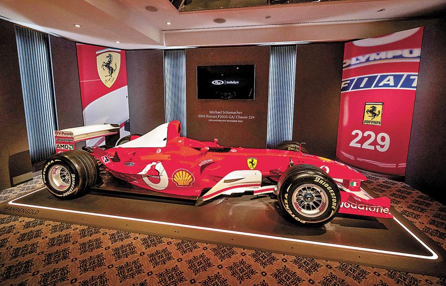 ◆舒密加2003年的冠軍戰車。 法新社