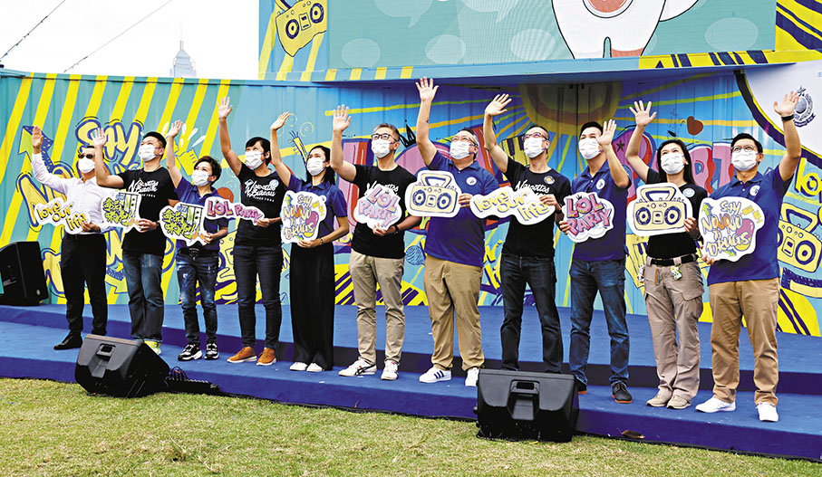 ◆ 警方毒品調查科昨日在西九文化區舉辦禁毒展覽。 香港文匯報記者劉友光  攝