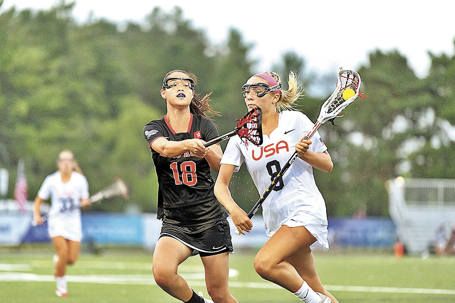 ◆上屆盟主美國（白衫）亦會參賽。 香港棍網球總會圖片