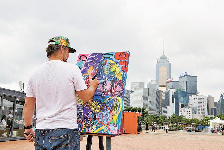 ◆Szabotage以往曾多次在港寫生。