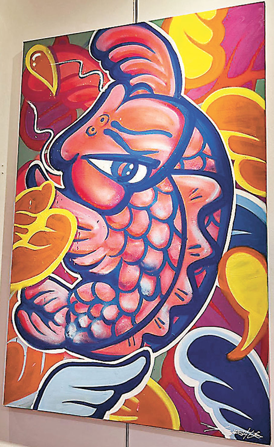 ◆Koi（錦鯉）系列是作者具代表性的創作之一。