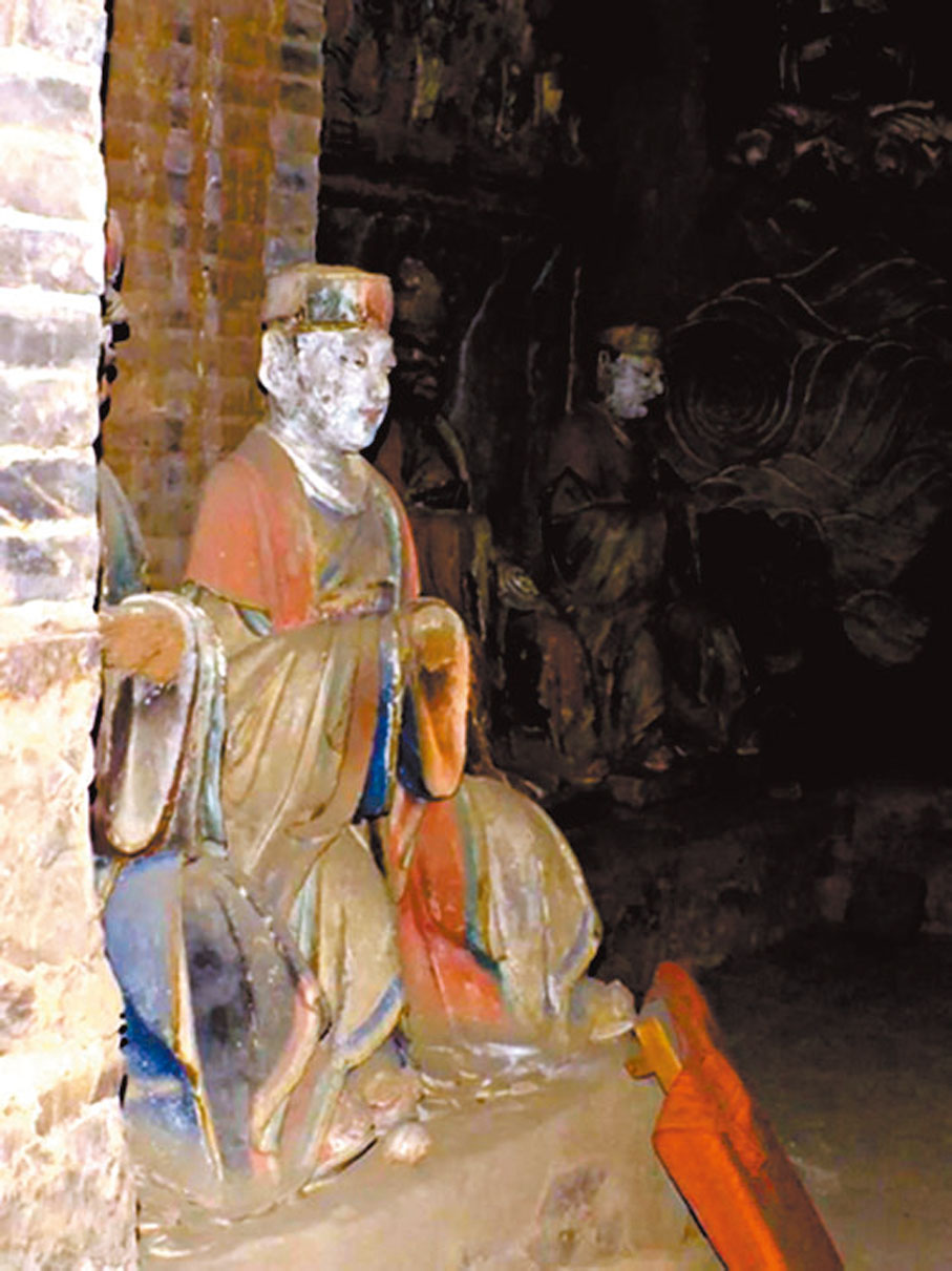 ◆石空寺保存較完整的塑像。