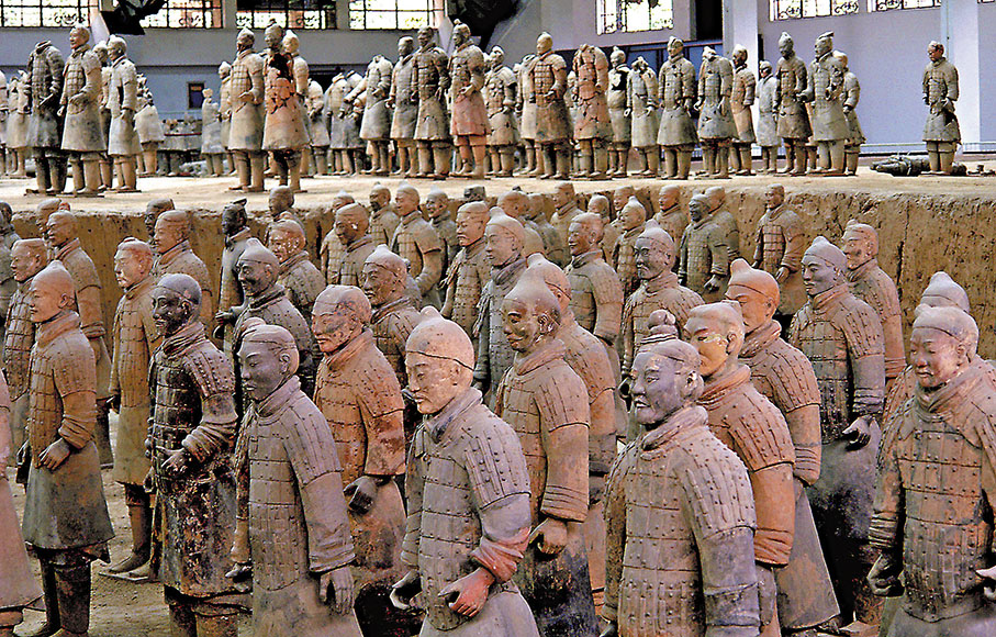 ◆ 秦始皇童年過得並不好。圖為兵馬俑。 資料圖片