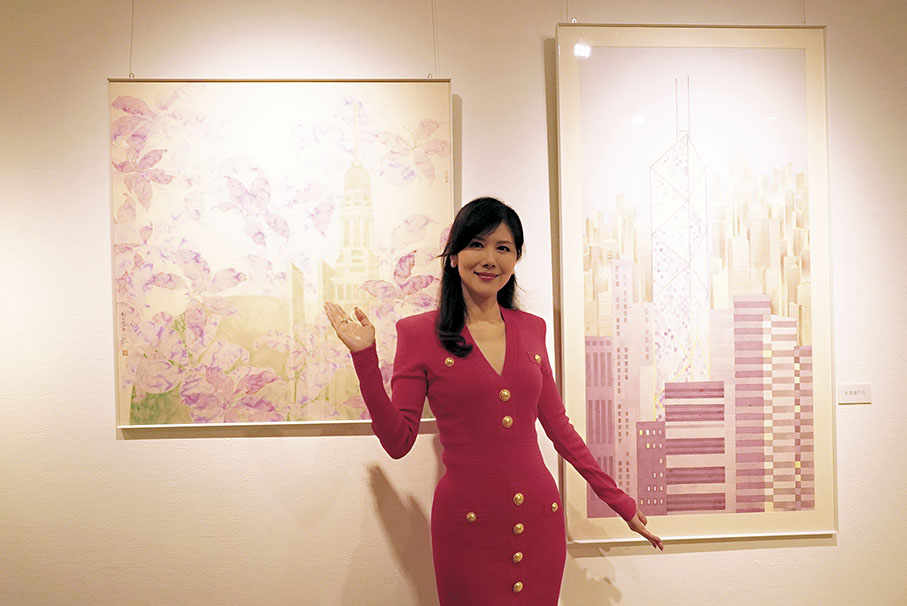 ◆朱潔儀表示展出的作品主力是以和暖的色調呈現香港景色。