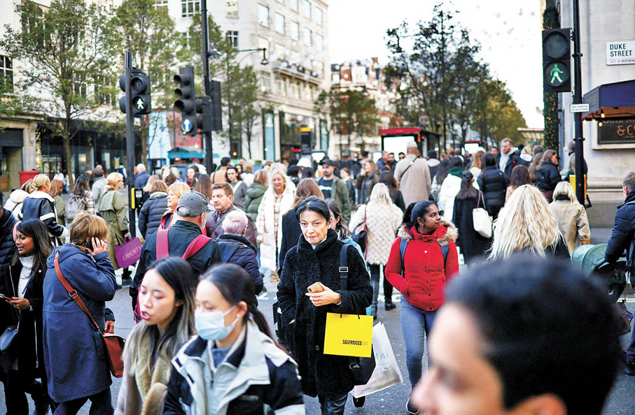 ◆英國氣溫將迅速跌至約攝氏7度。路透社