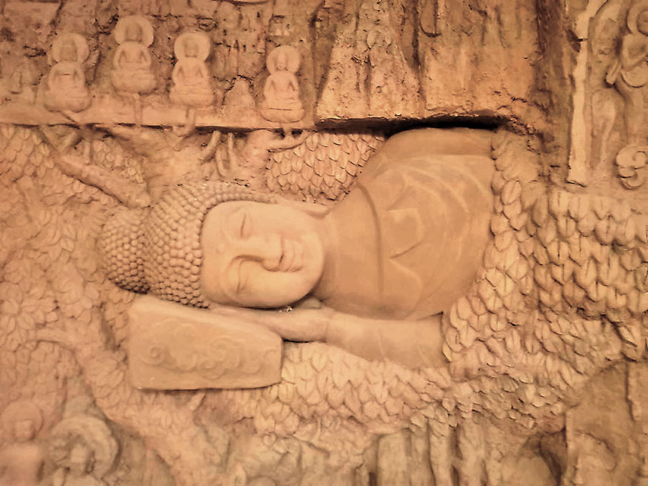 ◆博物館內現存的睡佛石窟