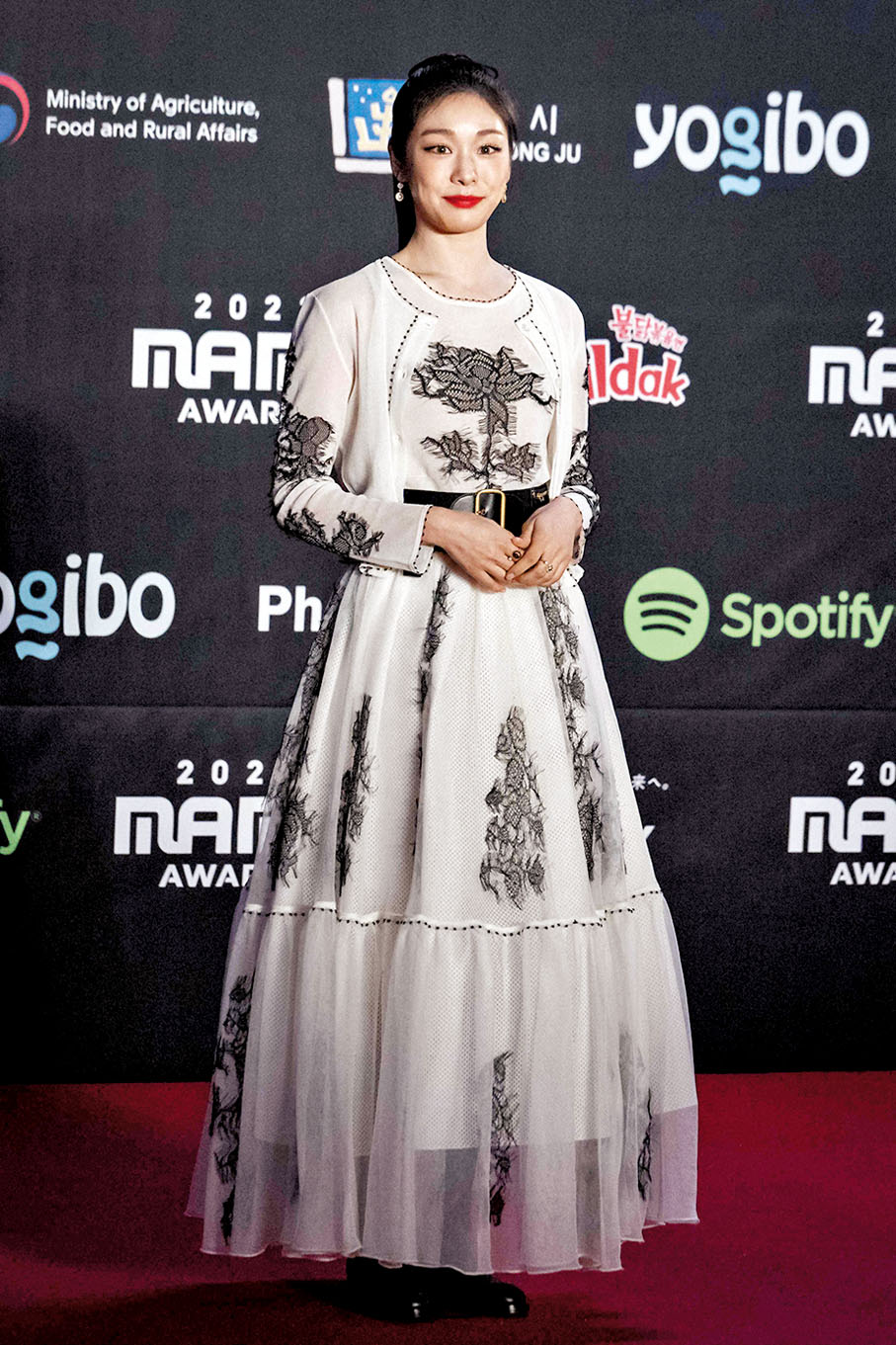 ◆「滑冰女王」金妍兒婚後首次公開現身。