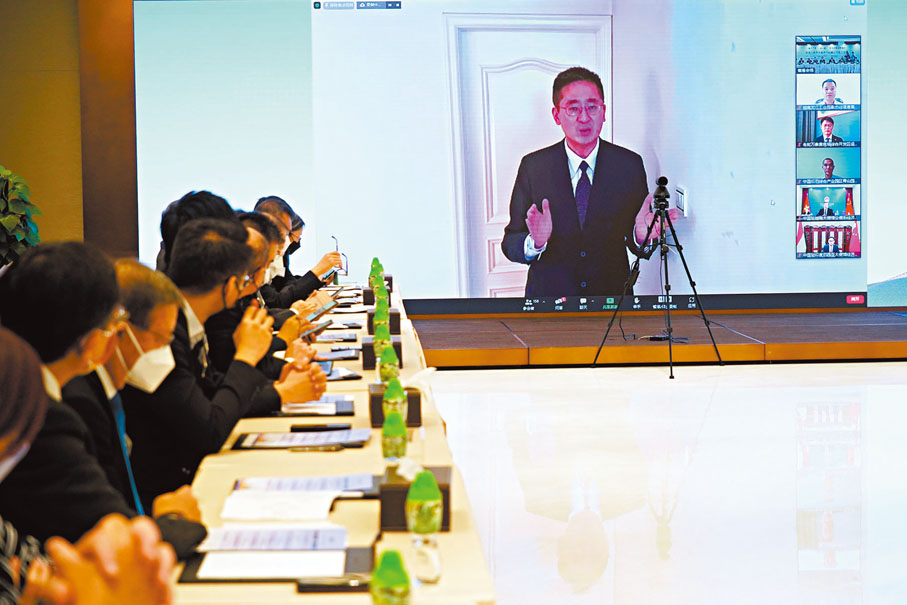 ◆ 陳百里於線上連線發言。