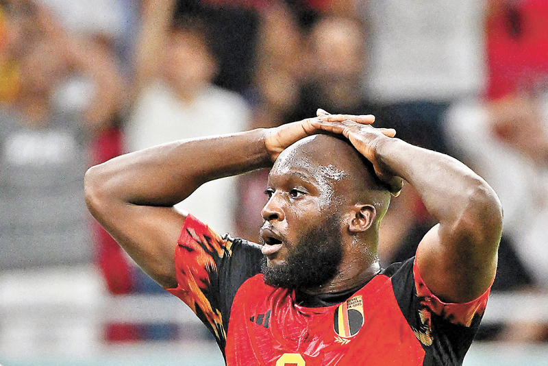 ◆盧卡古連番失機，飽受批評。 法新社