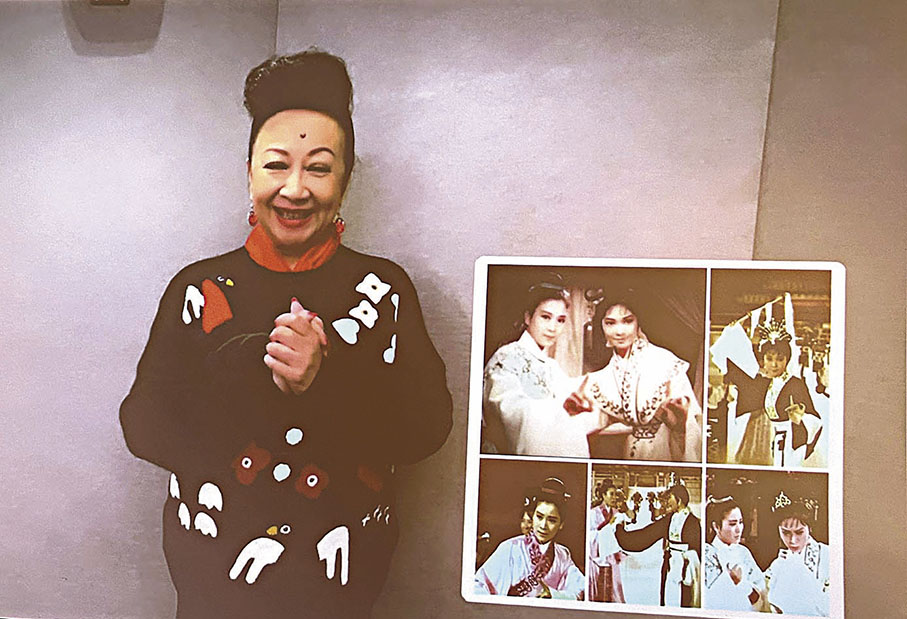 ◆薛家燕拍片打氣支持。