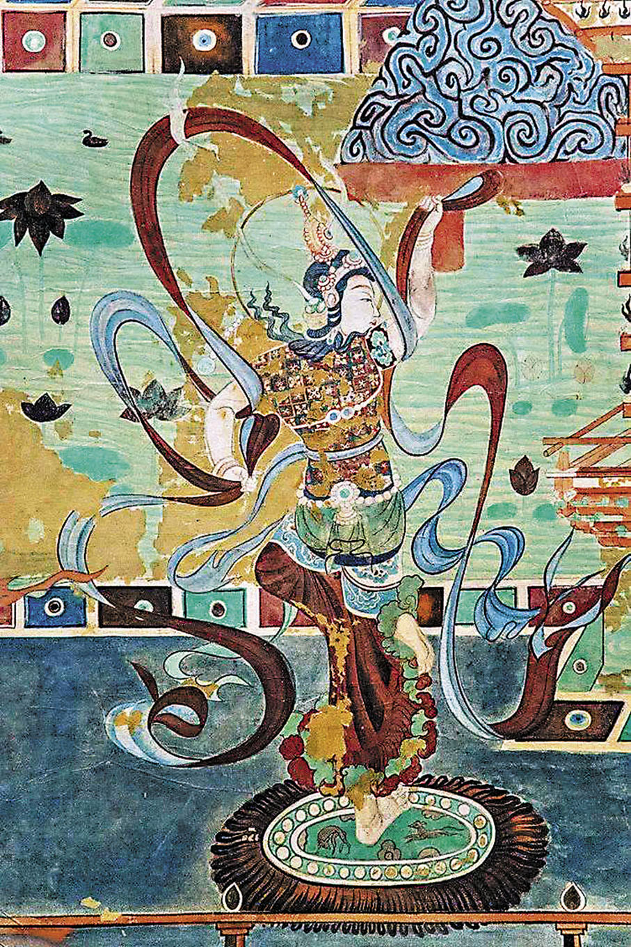 ◆敦煌壁畫中的舞蹈形象。