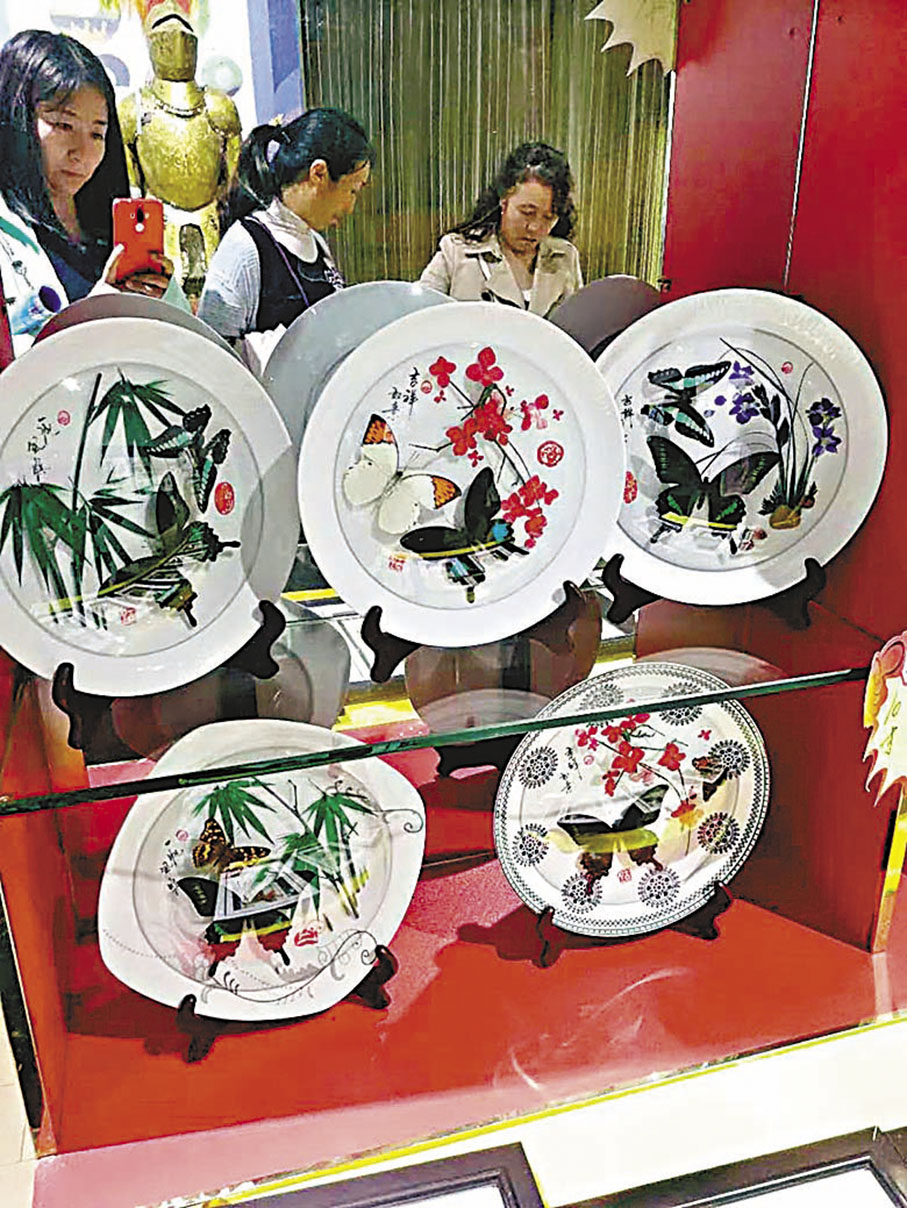 ◆ 養殖園中建立了科普室，介紹蝴蝶知識。