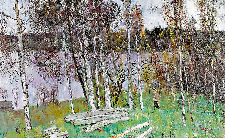 ◆《早春之綠》(1980年)　上海梅爾尼科夫美術館藏