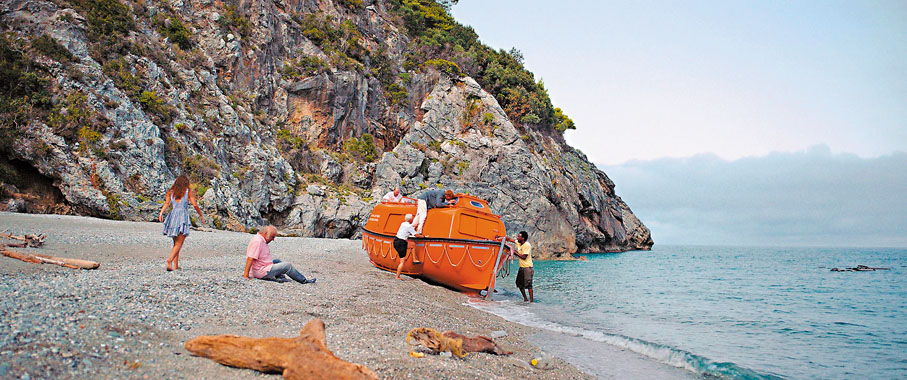 ◆富豪流落荒島。