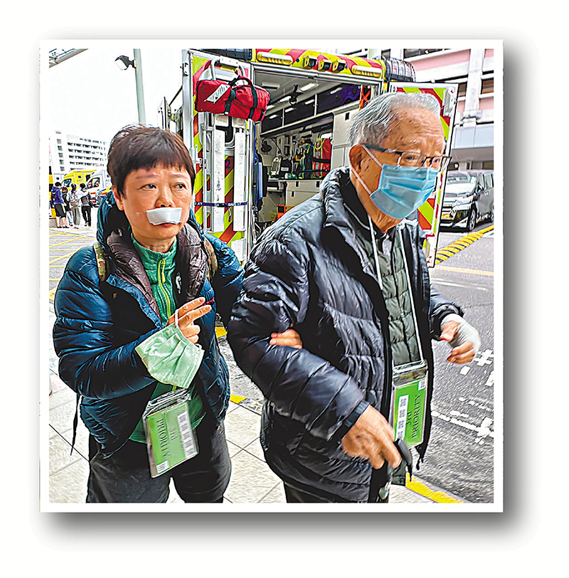 ◆車禍中，6名巴士乘客受輕傷送院治理。