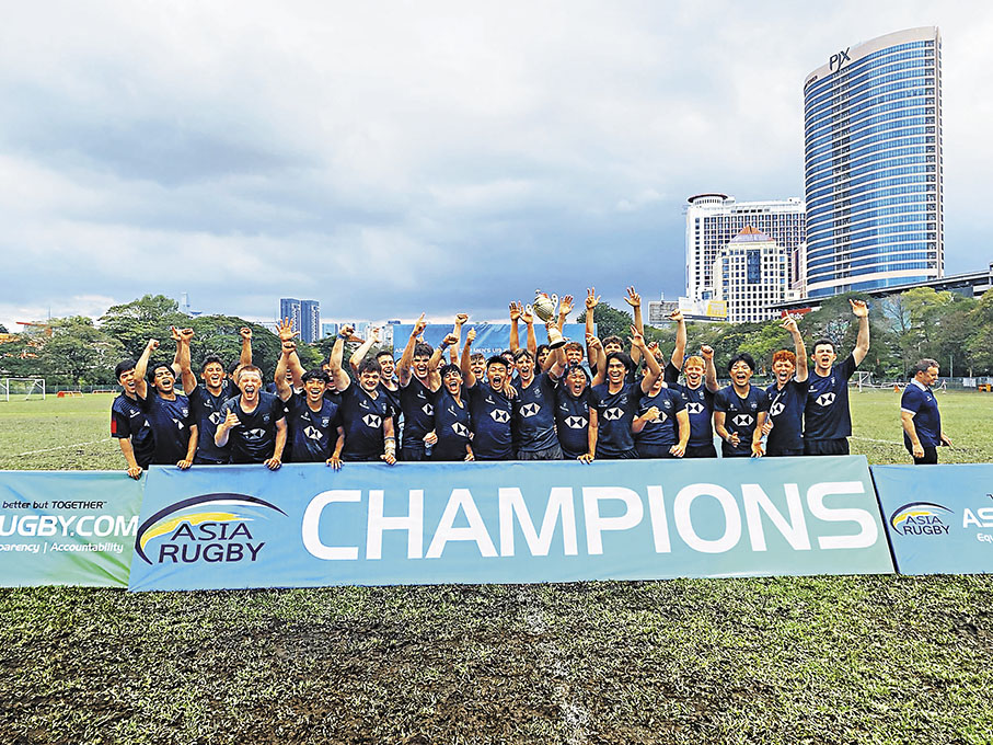 ◆港隊成就7連霸。  香港欖球總會圖片