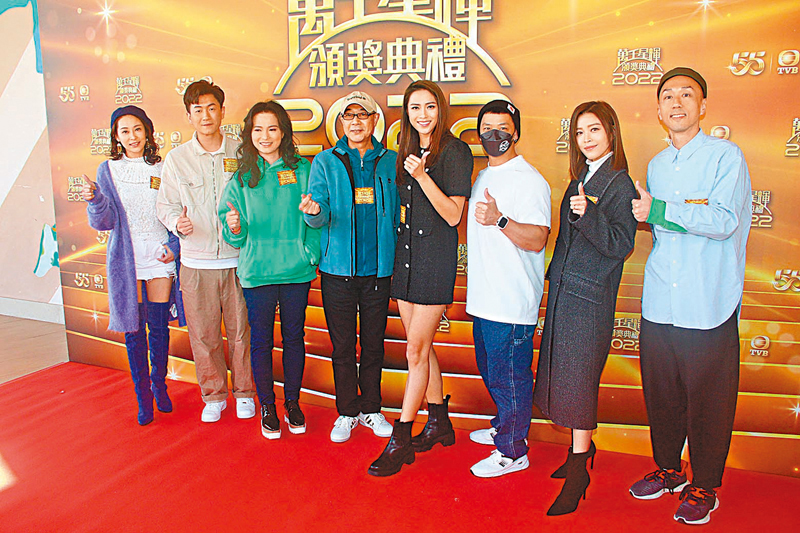 ◆ 台慶頒獎禮最佳男、女配角候選人昨日會見傳媒。