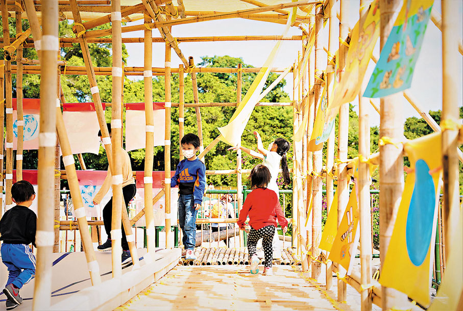 ◆兒童嬉戲空間吸引眾多孩童玩樂。 受訪者供圖