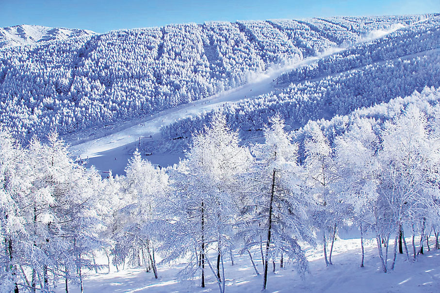 ◆在河北省張家口市草原天路拍攝的雪景。