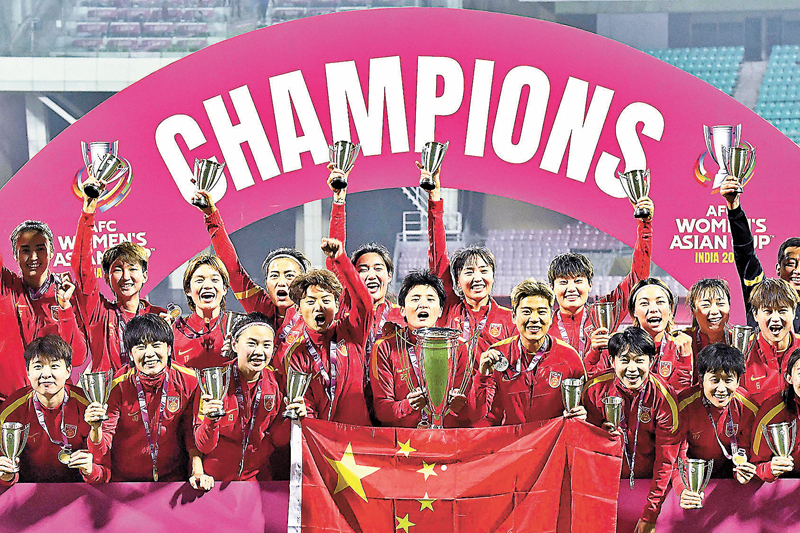 ◆中國女足將作為亞洲盃冠軍出征世界盃。資料圖片