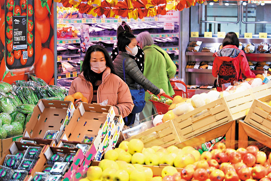 ◆有業界人士估計2023年本港物價平穩上升，全年通脹或在3%左右。 資料圖片