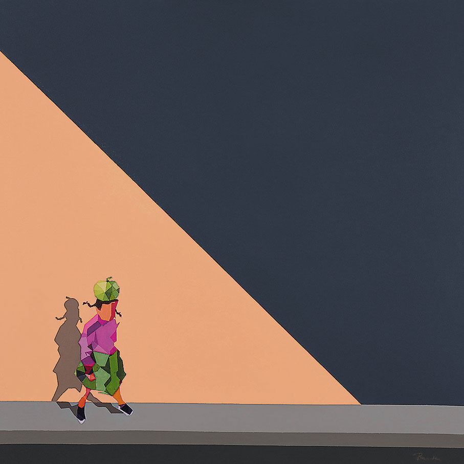 ◆《一隅之光》，2021，丙烯布面油畫，122 x 122cm