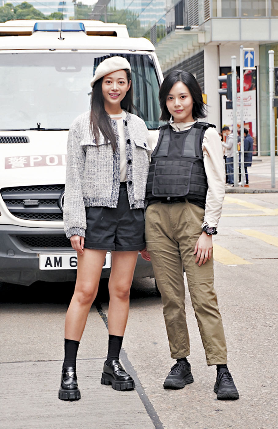 ◆馬思惠(右)和劉若寶均是香港影壇新星。