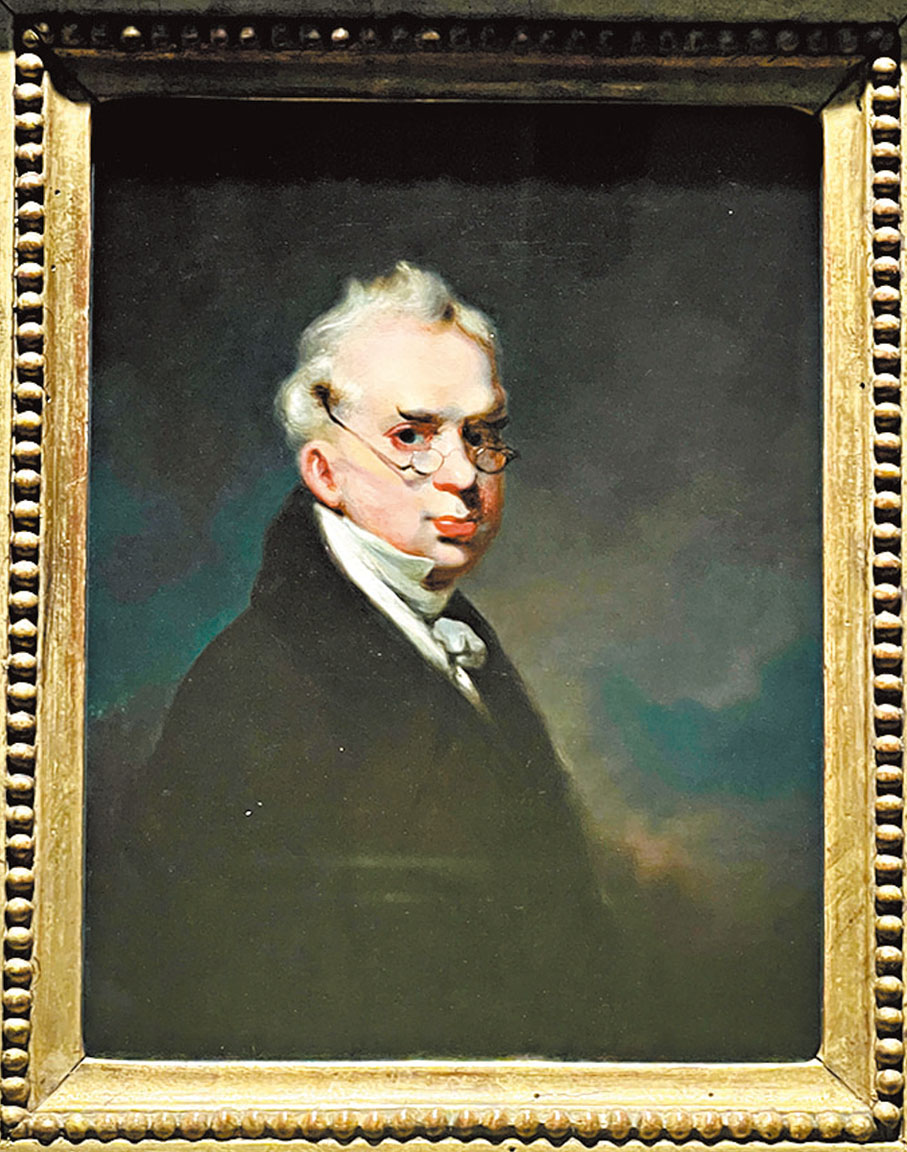 ◆林呱布本油彩《錢納利畫像》（摹本）