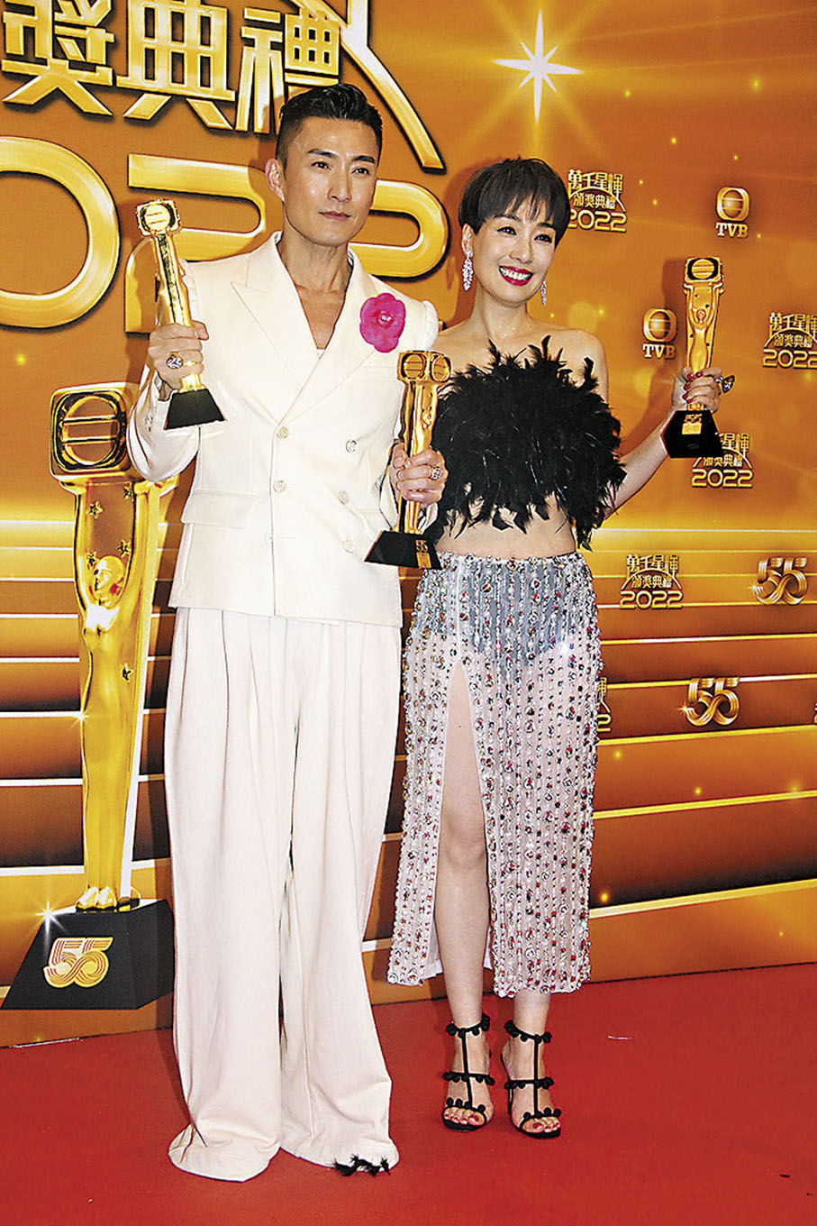 ◆視帝陳山聰、視后江美儀，實至名歸。 作者供圖