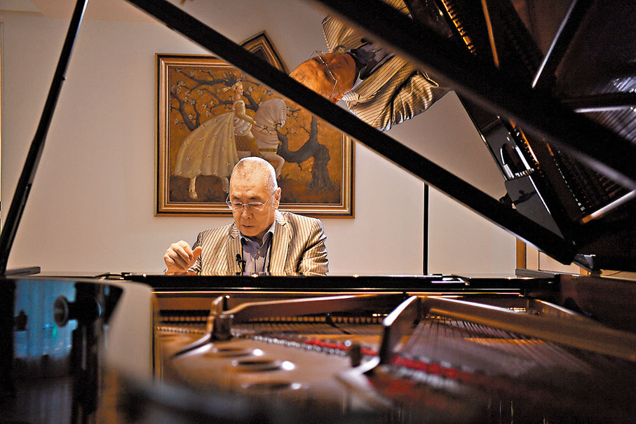 ◆劉詩昆彈奏鋼琴獨奏曲《我的祖國》。